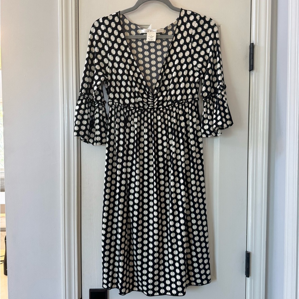 Black/Cream/Green Max Studio Dress